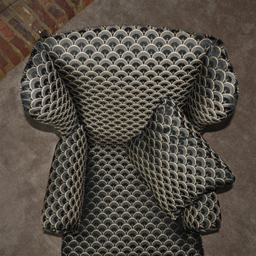 Armchair reupholstery and cushions recovered