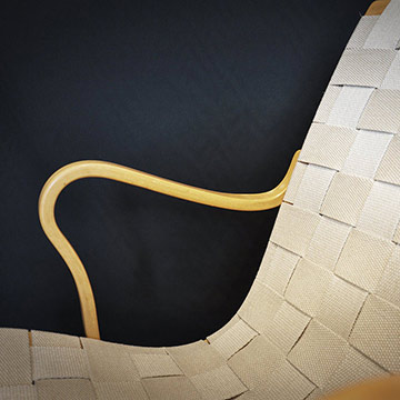 Replacement webbing for Eva chair correctly done