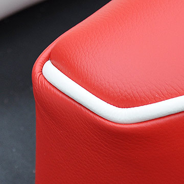 pigmented leather car trimming detail