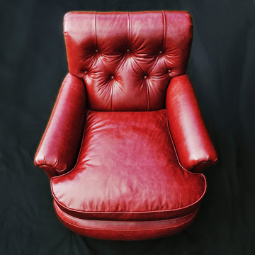 Howards and Sons leather armchair seat upholstery