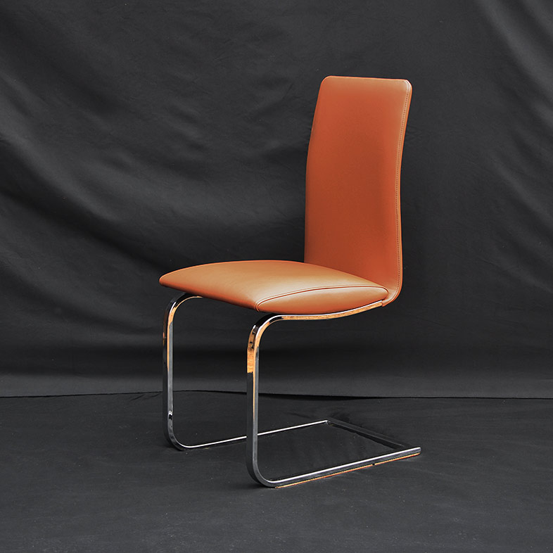 Dining chairs recovered in very high quality leather