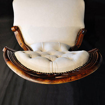 Wood frame restoration and reupholstery