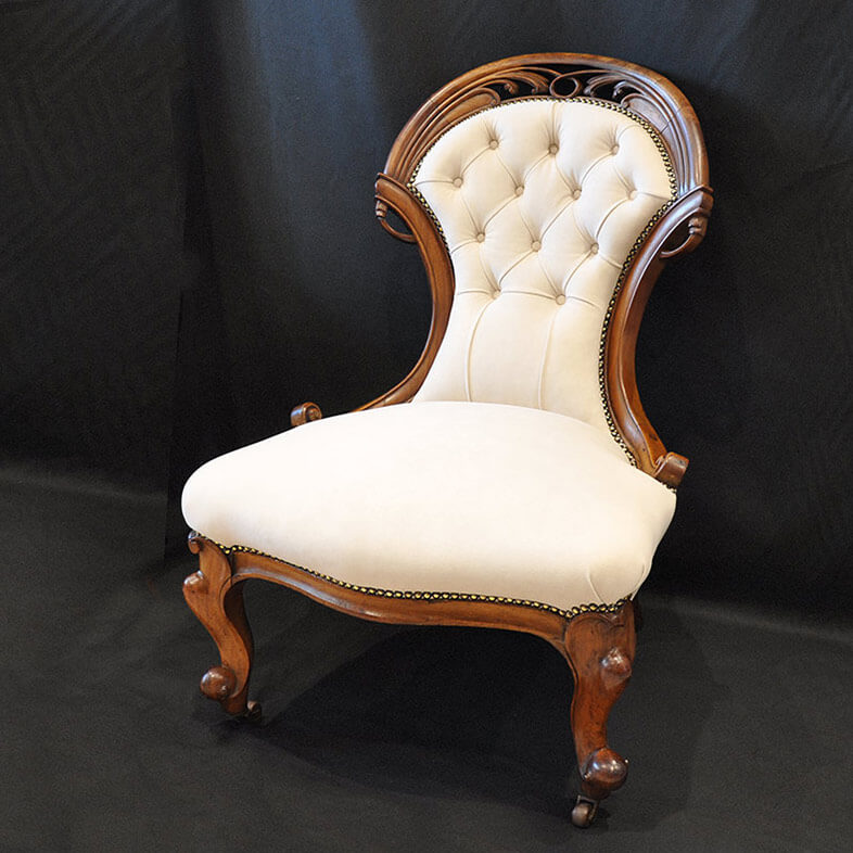 Spoon back chair reupholstery