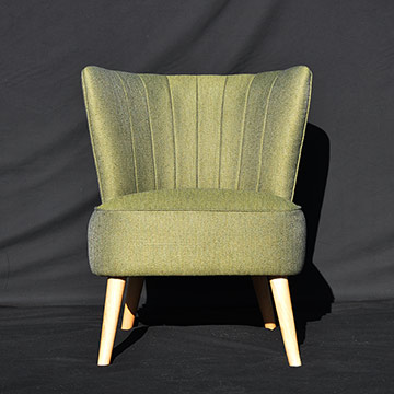 Reupholstered lounge slipper chair