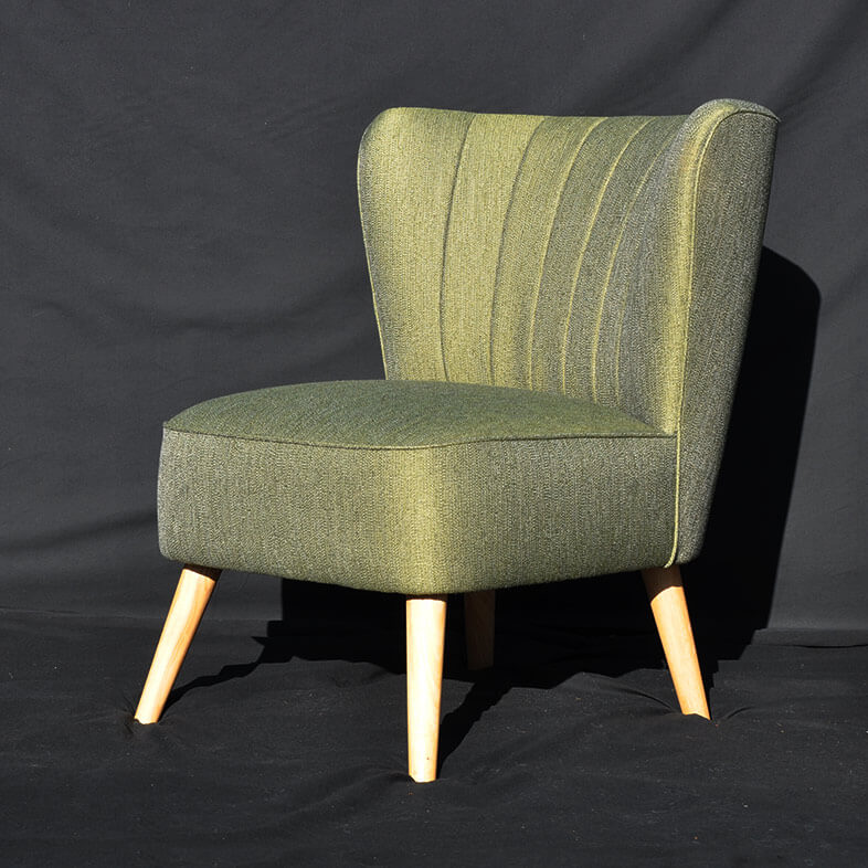 Lounge chair reupholstered