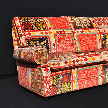 Velvet patterned sofa upholstery