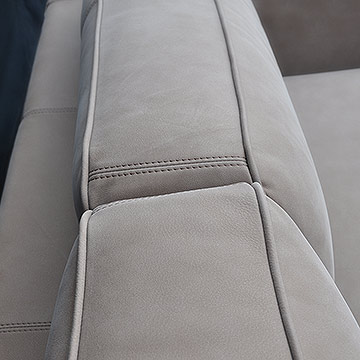 Leather top stitching and piping