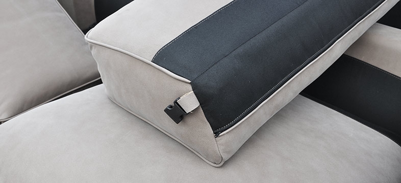 Leather upholstery seat retaining clips