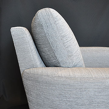 Sofa reupholstered and cushions recovered