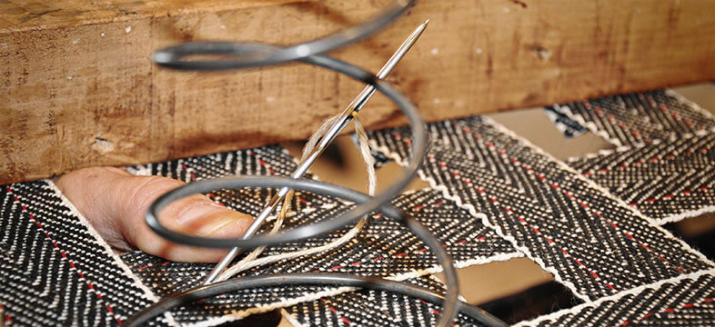 New upholstery springs stitched and sprung in