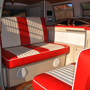 VW camper van reupholstery